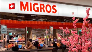Food Prices Supermarket in Switzerland Migros🇨🇭 Mountains Swiss of chocolate