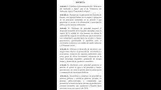 Creación Del Ministerio Del Ambiente, Agua Y Transición Ecológica.