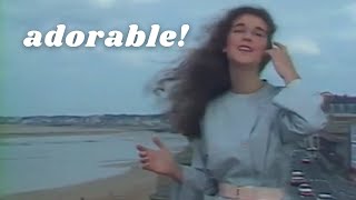 Rare Young Celine Dion Singing On A Beach In France Interview 1984