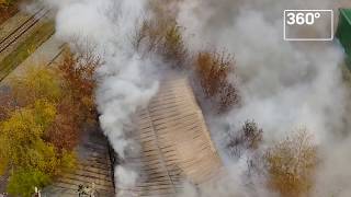 Видео Пожар на Южнопортовой улице на юге Москвы от Телеканал 360, Южнопортовая улица, Москва, Россия