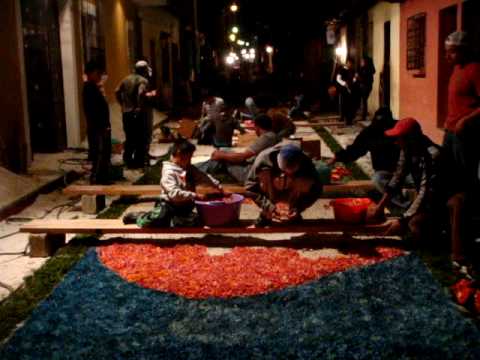 semana santa guatemala alfombras. Easter Guatemala Semana Santa Carpet Runners Called Alfombras