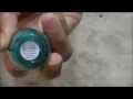 Turquoise Glitter Half Moon Nail Tutorial