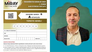Mi̇ray Yayinlari Matemati̇k Deneme Sinavi 6 Ayt 2023 Soru Çözümü