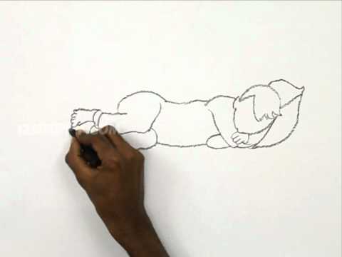 How to Draw a Sleeping Kid - YouTube