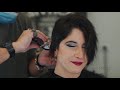 Girl headshave from long hair in barbershop. [Trailer]