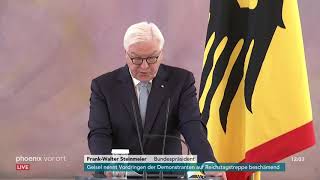 BundesprГsident Frank-Walter Steinmeier zu den Ausschreitungen vor dem Reichstag am 31.08.20.