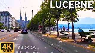 Sürüş Turu 4K Lucerne Luzern İsviçre Şehir Gezisi
