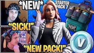 STREAMERS REACT TO NEW SEASON 9 STARTER PACK *real* (Fortnite Funny Moments)