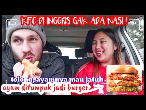 MENU KFC DI INGGRIS GAK ADA NASI ! Nyobain KFC Zinger Stacker Burger