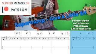 Supertramp - Give A Little Bit (Bass Cover With Tabs)