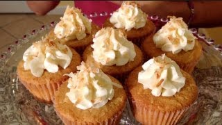 How To Make Coconut Cake Cupcakes-Cream Cheese Frosting-Baking-Recipes