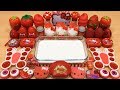Series RED HELLO KITTY Slime ! Mixing Random Things into GLOSSY Slime! Satisfying Slime Videos #103