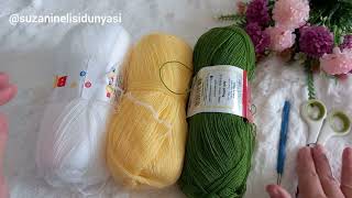 Limon Çiçeği Tasarım Lif Modeli Crochet Soap Cloth