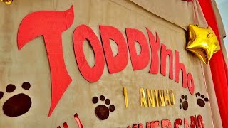 Montando a FESTINHA DE CACHORRO + Lembrancinhas + Roupa Yorkshire 🐾 1 Aninho do TODDYNHO 🎂🎉🎁🎈💝