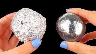 Mirror polishing aluminum foil ball - Japanese foil ball polishing challenge Mirror polishing aluminum foil ball - Japanese foil ball polishing challenge