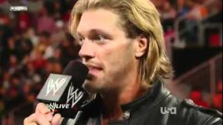 WWE RAW 11/4/11 Edge Announces Retirement