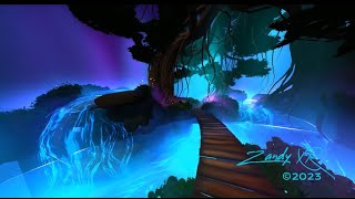 Painted In Vr The Magical Forest A Vrchat World Hand Painted In Vr With Open Brush