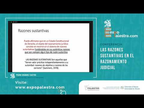 Conferencia "Las razones sustantivas en el razonamiento judicial" Conferencia "Las razones sustantivas en el razonamiento judicial"