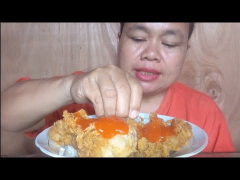 Mukbang ayam goreng crispy super jumbo, hampir ngak habis!!!...