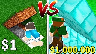 BASE SECRETA DE RICO VS BASE SECRETA DE POBRE NO MINECRAFT! QUAL ESCOLHER?