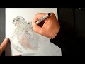 3D Drawing Godzilla, Trick Art, Time Lapse