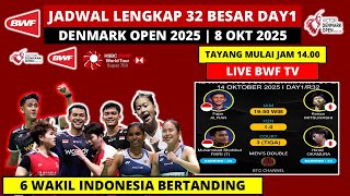 Jadwal Denmark Open 2025 Hari Ini Day 1 6 Wakil Indonesia Bertanding Mulai Jam 2 Siang Live Bwftv