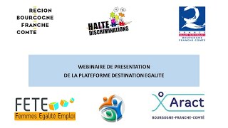 Wébinaire présentation de la Plateforme Destination Egalité - 20 05 21