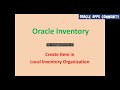 Create Item in Local Inventory Organizations - Oracle Inventory