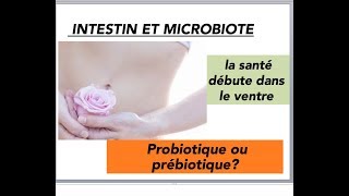 INTESTIN ET MICROBIOTE : la santé débute dans le ventre . Probiotique ou prébiotique?