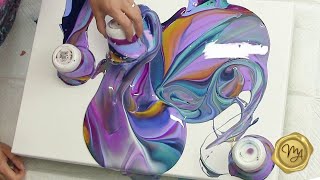 Epic Flip Cup Acrylic Pour And A Swipe Fluid Art Tutorial By Marjoleinart