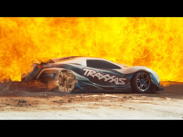 100mph RC Car Destruction In Slow Motion - Video