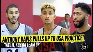 Anthony Davis watches Jayson Tatum & Kyle Kuzma Team Up! Can USA Basketball Win Gold Medal?!