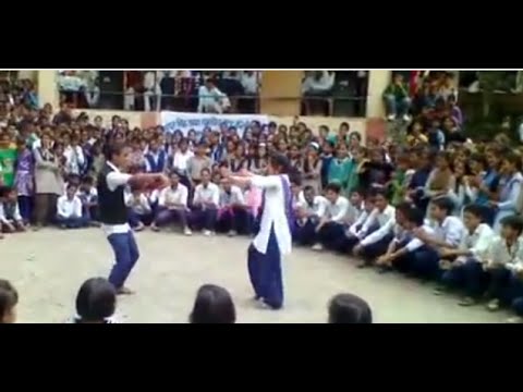 students dancing in school