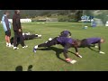 FUNNY Goalkeeper warm up - Pantilimon and co. struggle with the number 3!