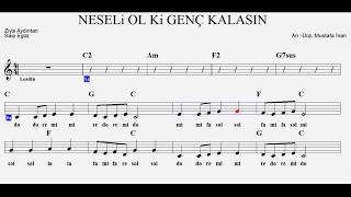 NEŞELİ OL Kİ GENÇ KALASIN--C--:Flute,Melodica,Guitar,Keyboard,Recorder,Violin.