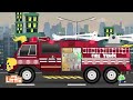 Crane Truck vs Super Dump Truck | Police Car Street Vehicles Kids Cartoon Songs