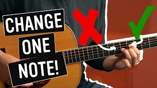 Make Basic Guitar Chords Sound Bluesy with this One Small Tweak