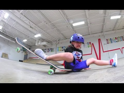 5 Year Old Does The Splits On Skateboard!