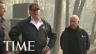 President Trump Visits Devastated Areas Impacted By Northern California Wildfire | TIME