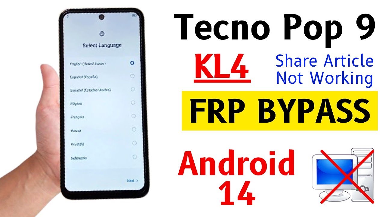 Tecno Pop 9 (KL4) Frp Bypass Without Pc | WiFi Nearby Tecno Pop 9 (KL4) Frp Bypass Without Pc | WiFi Nearby