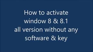 How To Activate & install Windows 8 Pro ,All Version ,Step By Step 2019