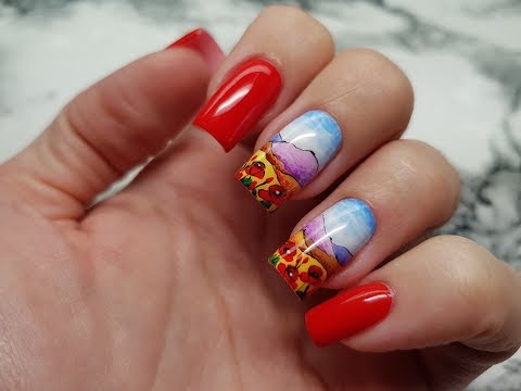 Маникюр пейзаж на ногтях Маникюр пейзаж на ногтях