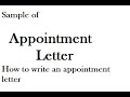 how to write appointment letter # Appointment letter # letter writing # legal drafts # Law