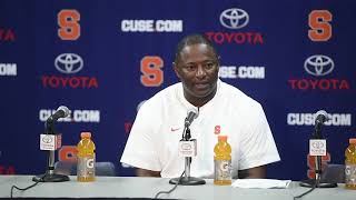 Dino Babers postgame news conference after Syracuse football vs. Connecticut (2018)