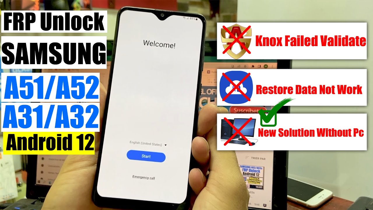 Samsung A51, A52, A31, A32, FRP Bypass Android 12 Samsung A51, A52, A31, A32, FRP Bypass Android 12