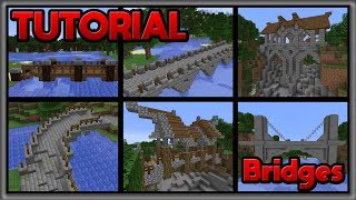 BRIDGE TUTORIAL - Minecraft - Learn how to build awesome bridges in Minecraft!!!