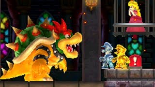 D Mario & Silver Luigi Vs Bowser Final Castle - New Super Mario Bros 2