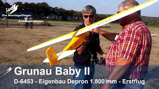 Grunau Baby Ii D 6453 1800 Mm Depron Hilmar Lange F Schlepp Erstflug
