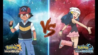 Pokemon Ultra Sun and Ultra Moon: Ash Vs Dawn (Sinnoh Battle)