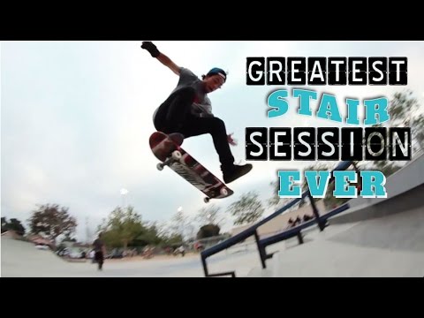 Greatest Stair Session Ever | Micky Papa, Brodie Pendrod, Mike Piwowar Street League Skateparkj